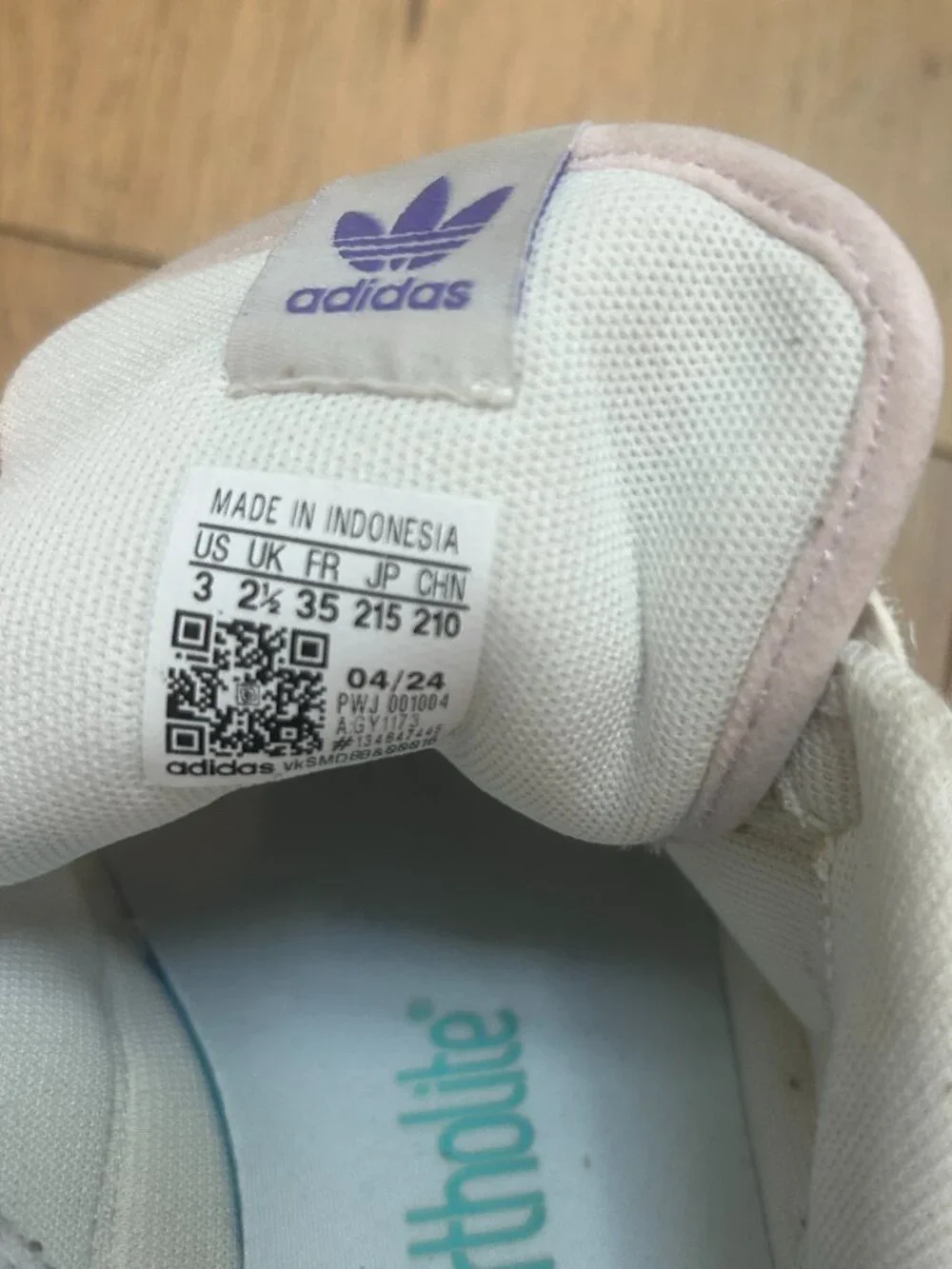 Kids Adidas -(PS) adidas originals NY 90 'White Purple Pink GY1173 - Size 3